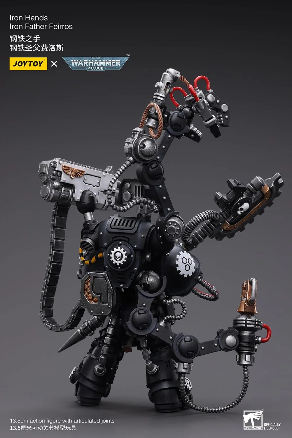 Warhammer 40K Iron Hands Iron Father Feirros 1/18 Scale Figure - Image 3
