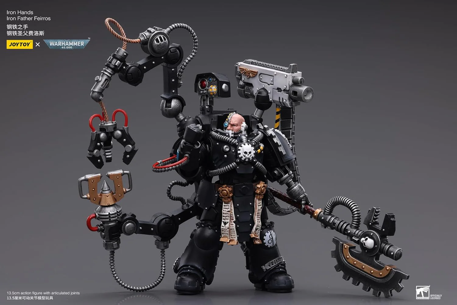 Warhammer 40K Iron Hands Iron Father Feirros 1/18 Scale Figure - Image 4
