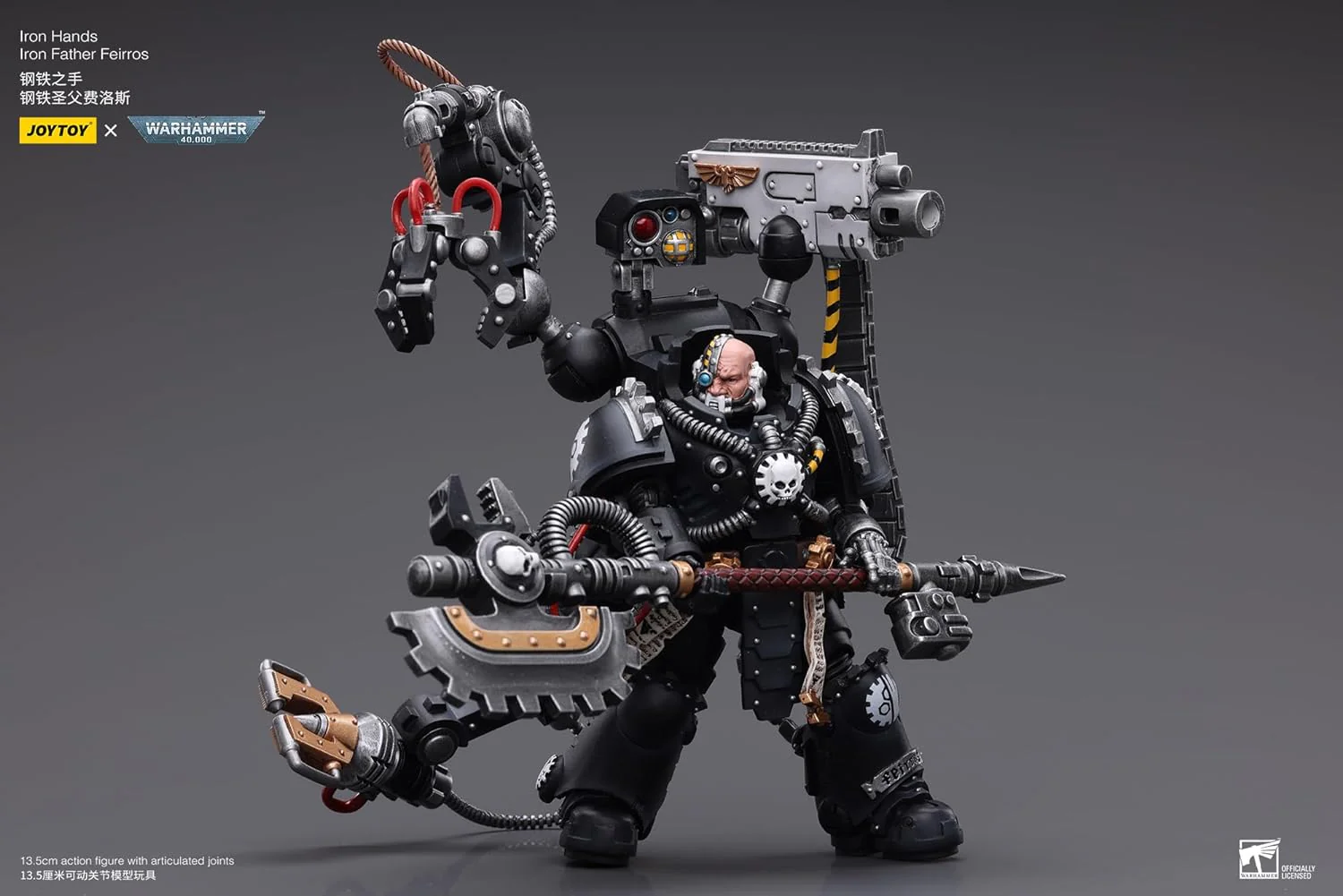 Warhammer 40K Iron Hands Iron Father Feirros 1/18 Scale Figure - Image 5