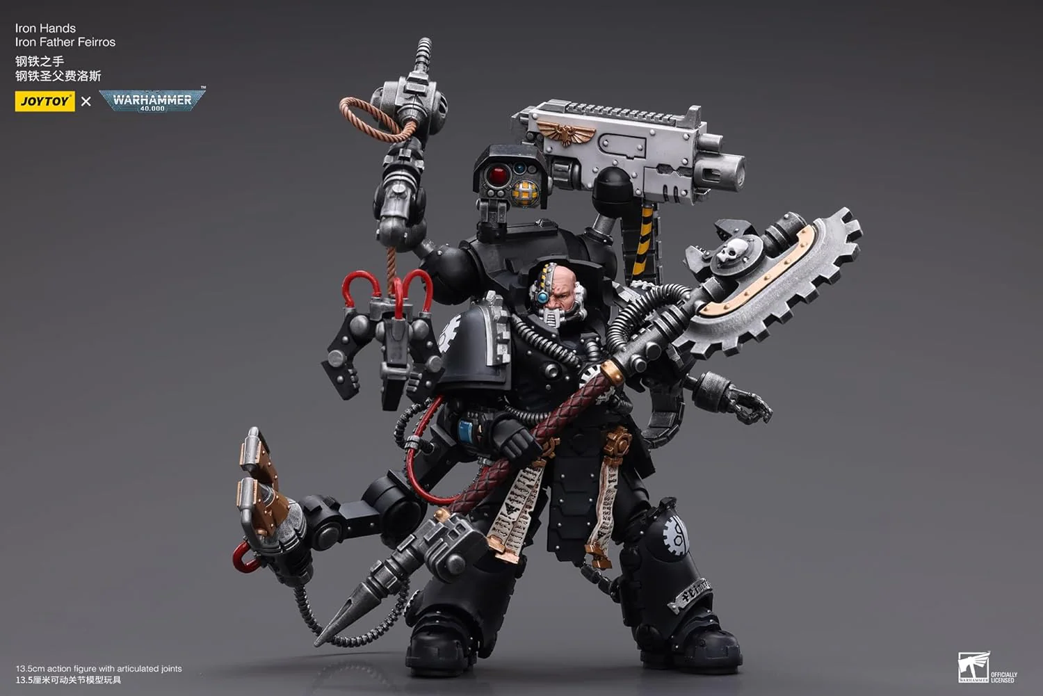 Warhammer 40K Iron Hands Iron Father Feirros 1/18 Scale Figure - Image 6