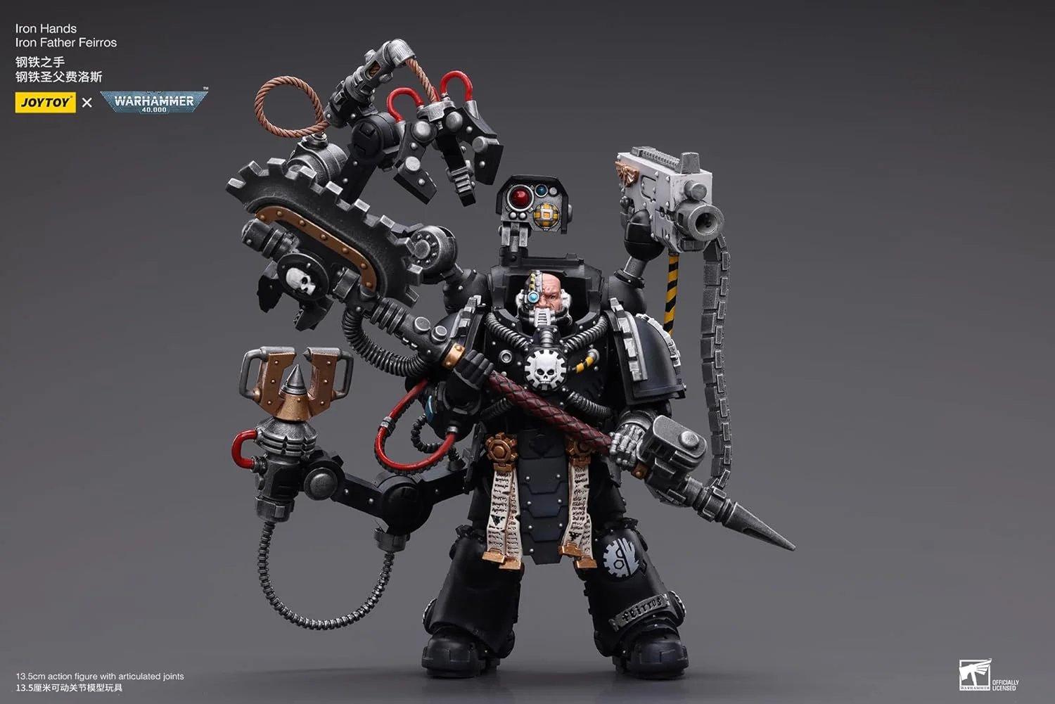 Warhammer 40K Iron Hands Iron Father Feirros 1/18 Scale Figure - Image 7