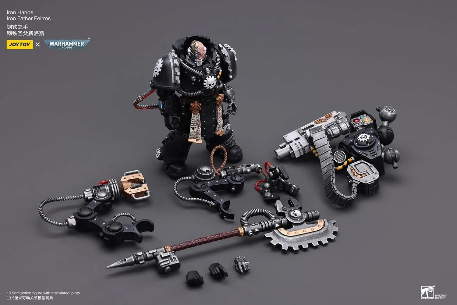 Warhammer 40K Iron Hands Iron Father Feirros 1/18 Scale Figure - Image 8