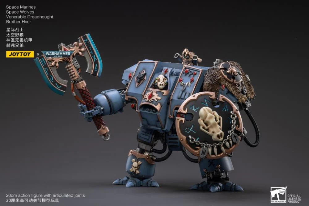 Warhammer 40K Space Marines Space Wolves Venerable Dreadnought Brother Hvor 1/18 Scale Figure - Image 7