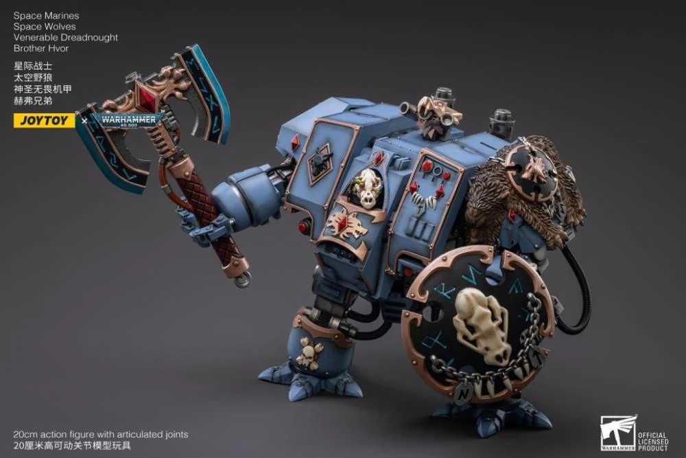Warhammer 40K Space Marines Space Wolves Venerable Dreadnought Brother Hvor 1/18 Scale Figure - Image 8