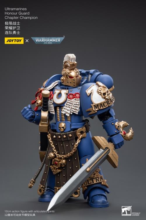 Warhammer 40K Ultramarines Honor Guard Chapter Champion 1/18 Scale Figure - Image 2