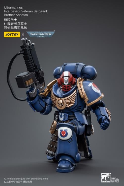 Warhammer 40k Ultramarines Intercessor Veteran Sergeant Brother Aeontas 1/18 Scale Figure - Image 4