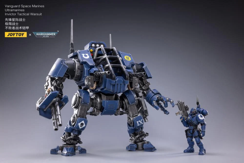 Warhammer 40K Ultramarines Invictor Tactical Warsuit 1/18 Scale Mecha Figure Set - Image 2