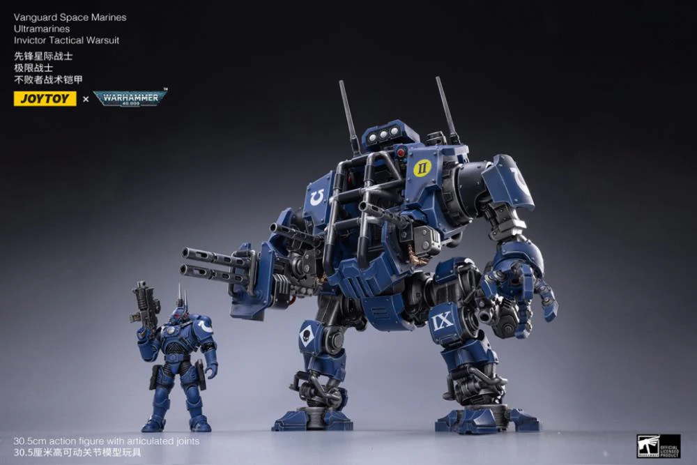 Warhammer 40K Ultramarines Invictor Tactical Warsuit 1/18 Scale Mecha Figure Set - Image 3
