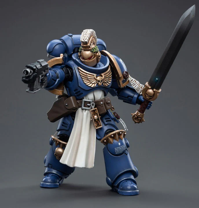 Warhammer 40K Ultramarines Primaris Company Champion Brother Parnaeus 1/18 Scale Figure - Image 5