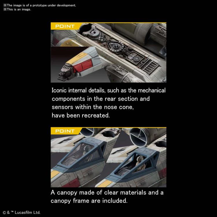 X-Wing Starfighter Red5 (Rise of Skywalker) 1/72 Scale Model Kit - Image 7