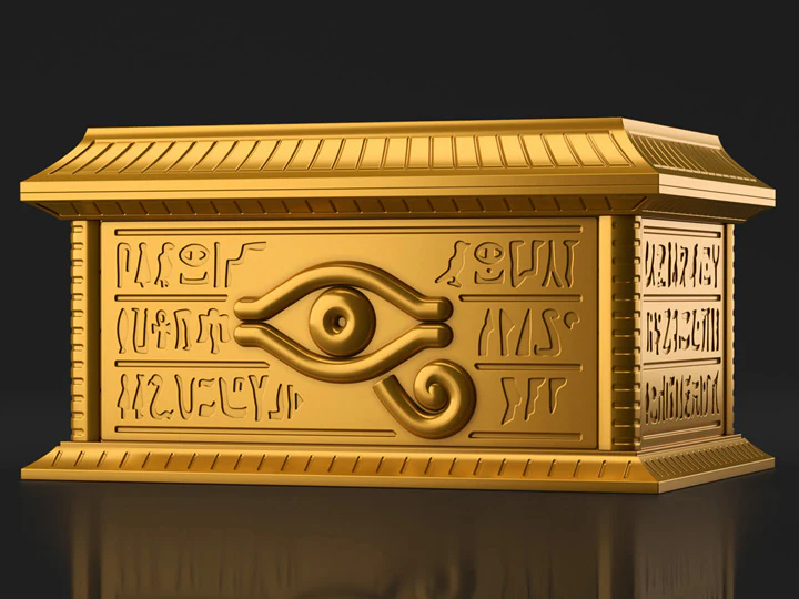 Yu-Gi-Oh! Duel Monsters UltimaGear Millennium Puzzle Gold Sarcophagus Storage Box Model Kit - Image 2